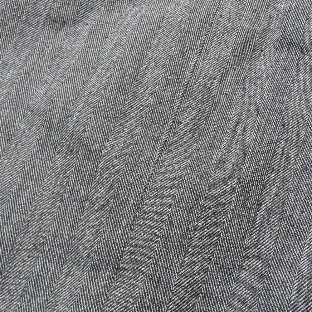 Dolce & Gabbana Herringbone Tailored Jacket Blue Leather Piping Fully Lining 46