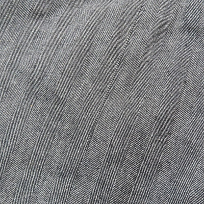 Dolce & Gabbana Herringbone Tailored Jacket Blue Leather Piping Fully Lining 46