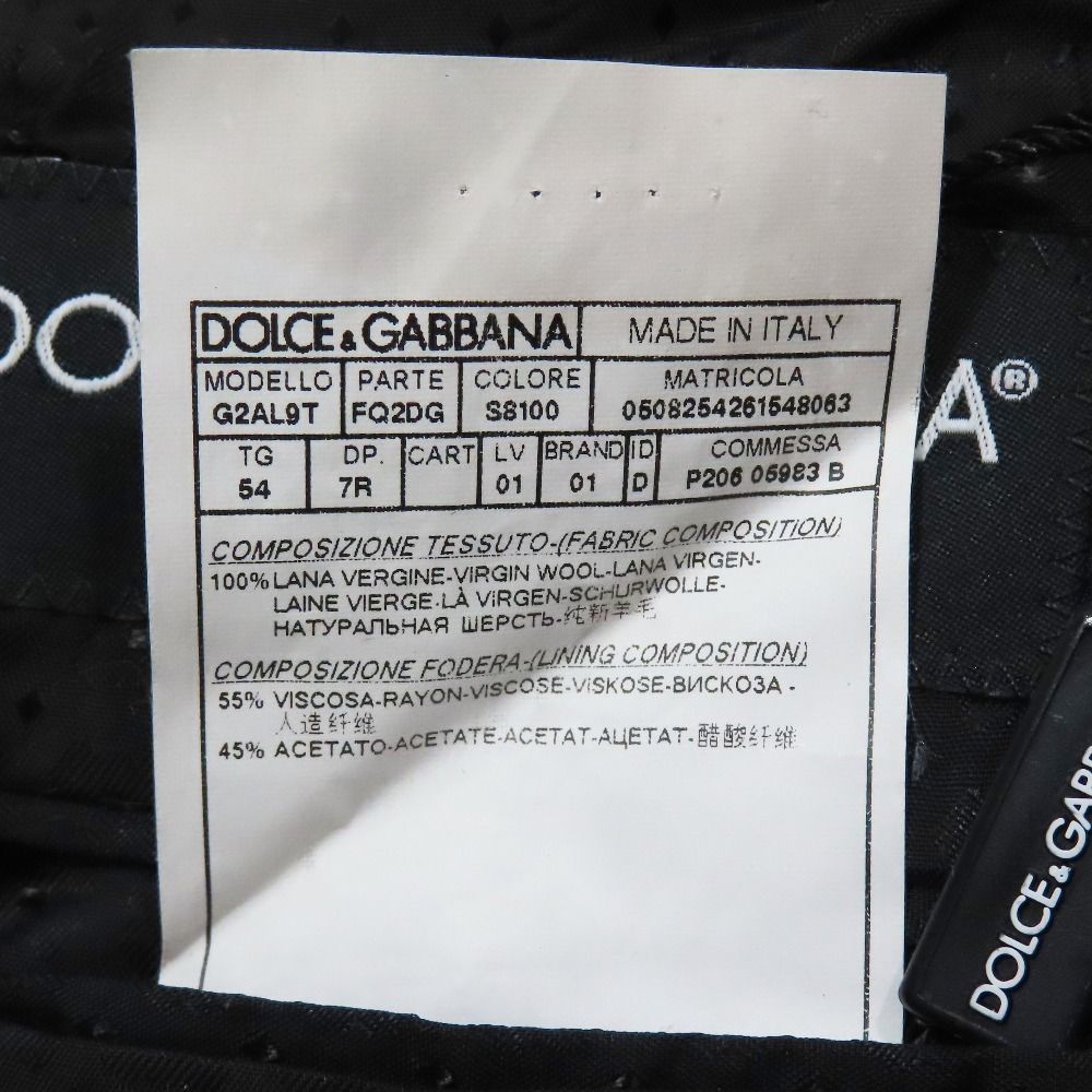 Dolce & Gabbana Glen Check Tailored Jacket Fully Lined Large 54 Gray
