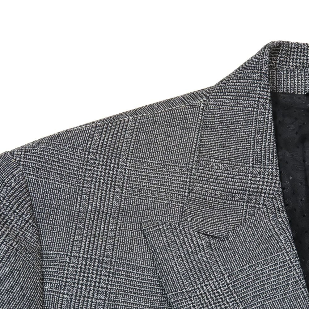 Dolce & Gabbana Glen Check Tailored Jacket Fully Lined Large 54 Gray