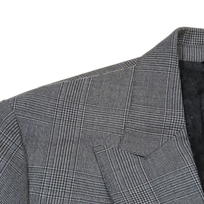 Dolce & Gabbana Glen Check Tailored Jacket Fully Lined Large 54 Gray