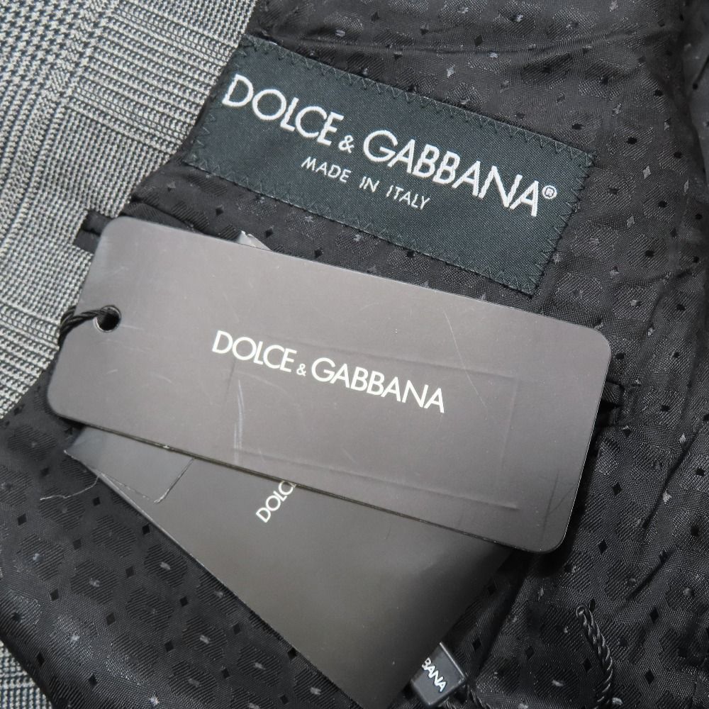 Dolce & Gabbana Glen Check Tailored Jacket Fully Lined Large 54 Gray