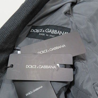 Dolce & Gabbana Layered T-Shirt Jacket Black Leather 46 Charcoal Gray