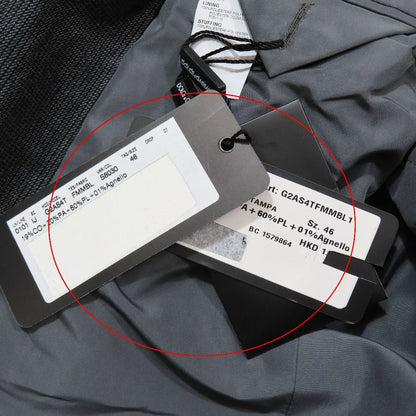 Dolce & Gabbana Layered T-Shirt Jacket Black Leather 46 Charcoal Gray