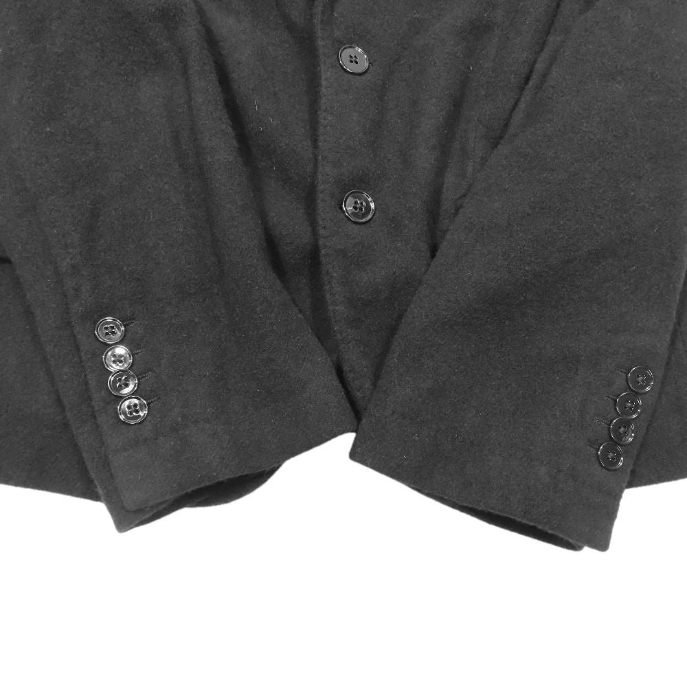Dolce & Gabbana Felt Toe Tail Jacket Black Leather Unlined 48