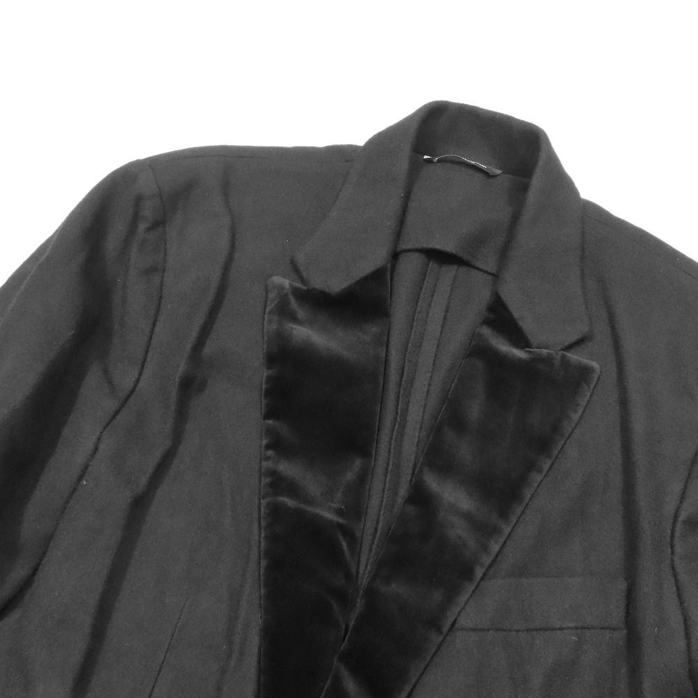 Dolce & Gabbana Tuxedo Jacket Tailored Felt Wool Velour 48 Black