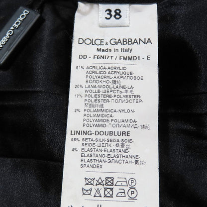 Dolce & Gabbana Tweed Sleeveless Dress Short Length Pleated Skirt 38 Brown