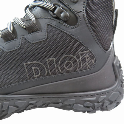 Dior Izon Hiking Boots Sneakers Lace Up Logo Shoes Mesh Rubber Black
