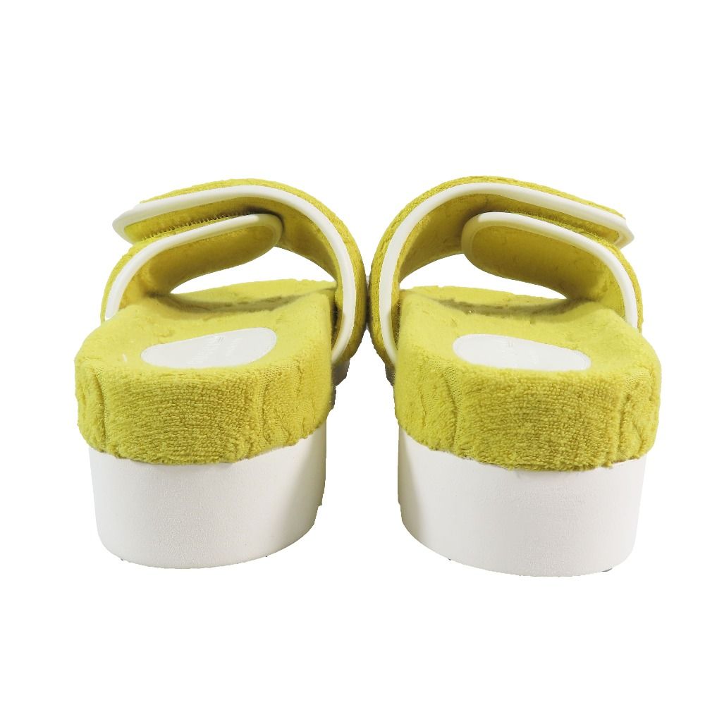 Gucci Adidas GG All Over Pattern Trefoil Logo Platform Sandals Shoes Yellow