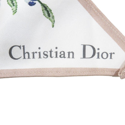 Dior Flower Halter Neck Silk Top Shirt Blouse White