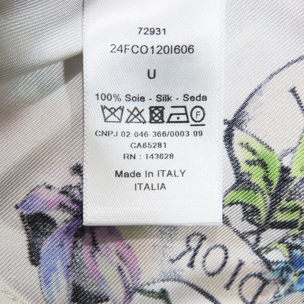Dior Flower Halter Neck Silk Top Shirt Blouse White