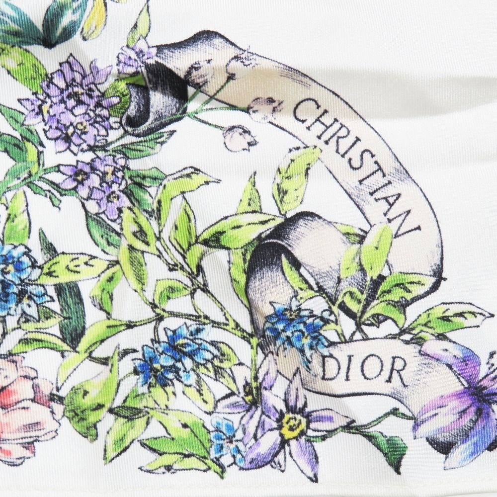 Dior Flower Halter Neck Silk Top Shirt Blouse White