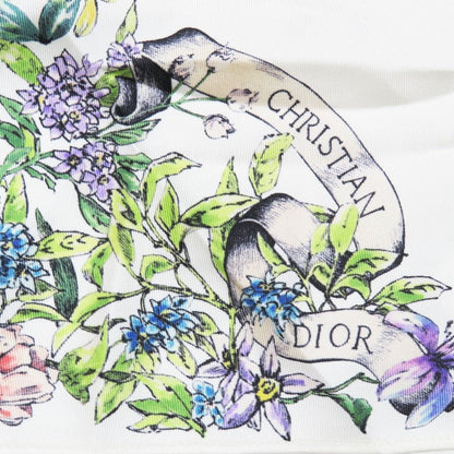 Dior Flower Halter Neck Silk Top Shirt Blouse White