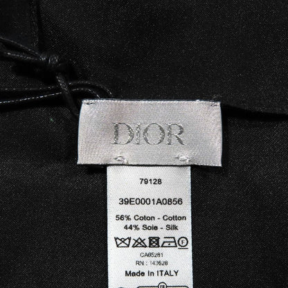 Dior Large Shawl Paint All Pattern Cotton Blend Black Green Scarf
