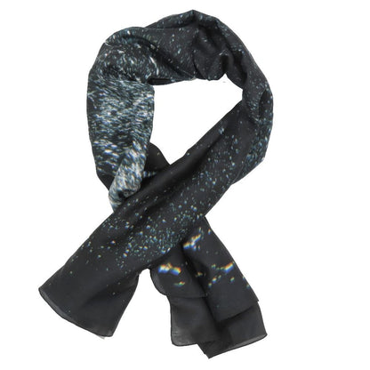 Dior Large Shawl Paint All Pattern Cotton Blend Black Green Scarf