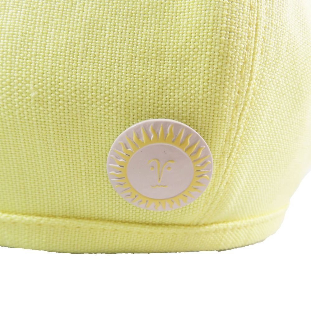 Hermes Gabrielle Beret Linen Hat Cap Yellow 57 cm Handbag