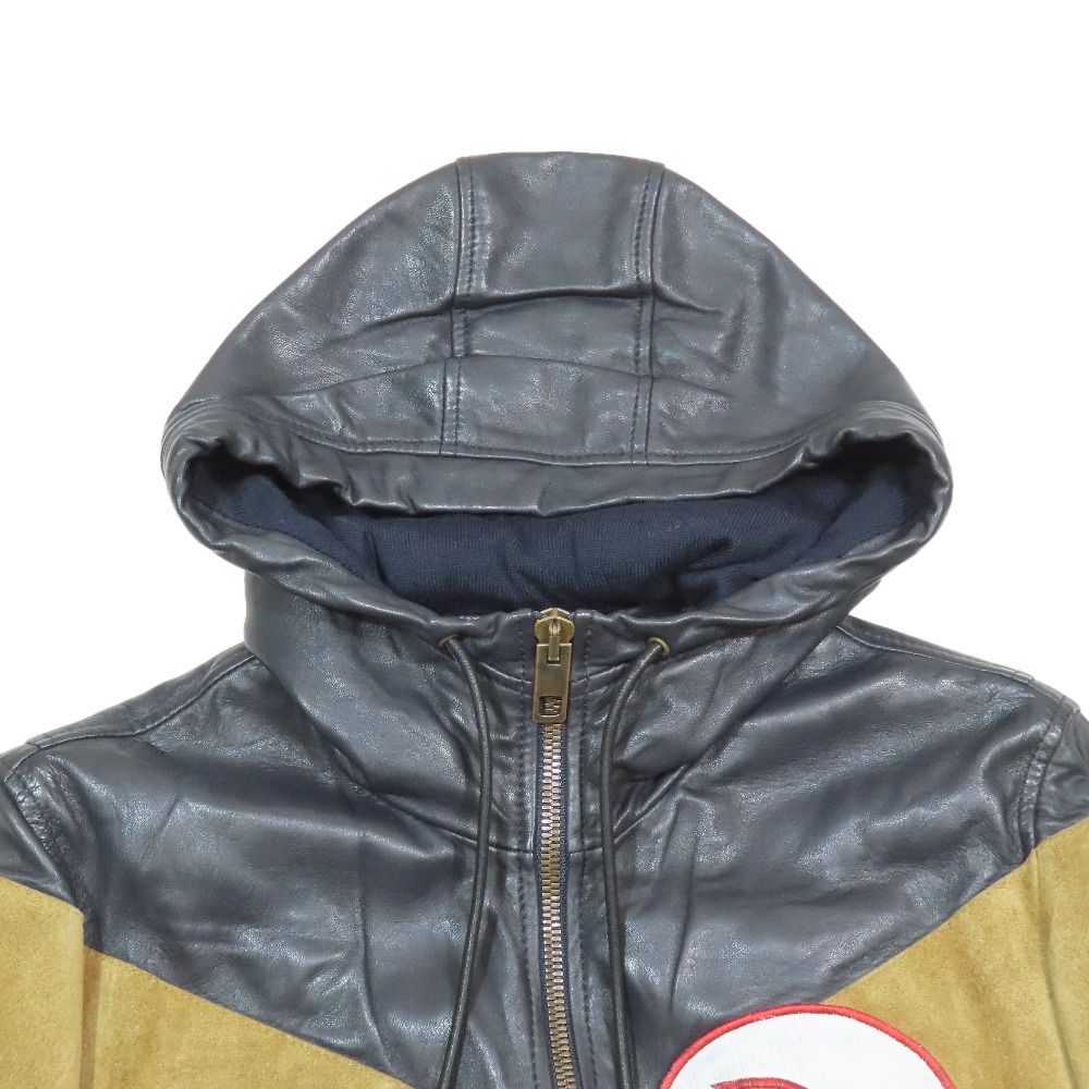 Dolce & Gabbana Lambskin Leather Jacket Hoodie Rose 46 Black