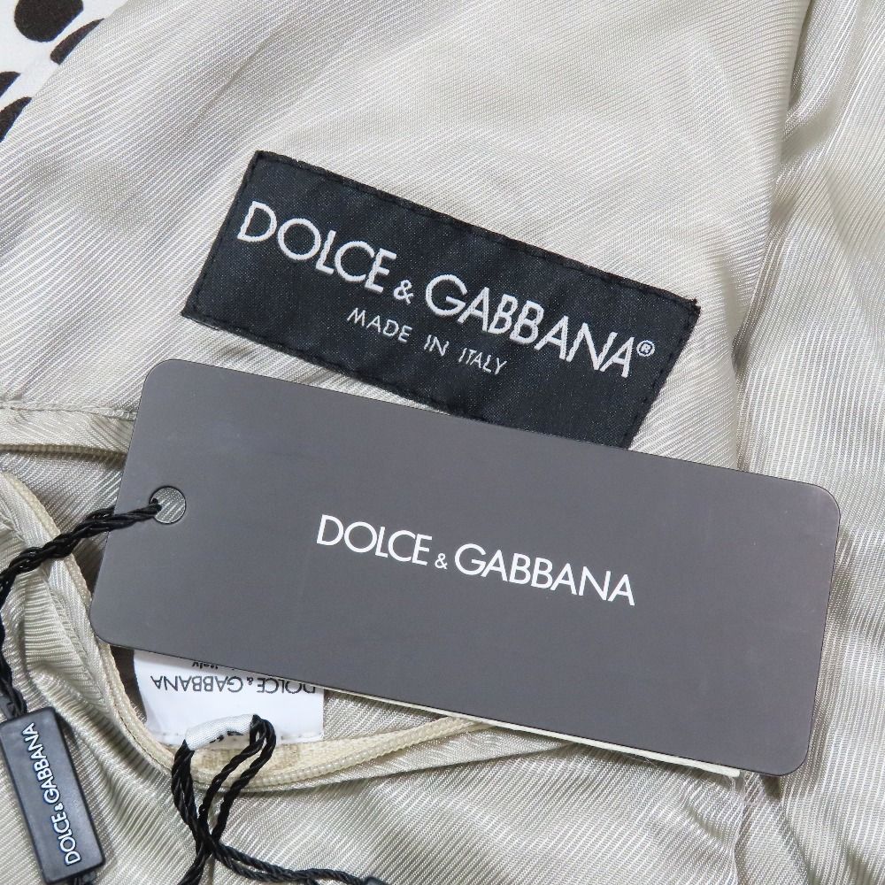 Dolce & Gabbana Dot Jacket Zip Up 52 Off White Brown