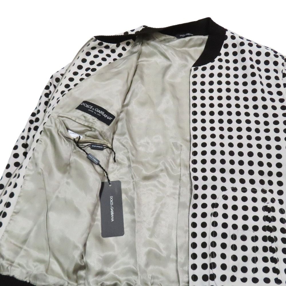 Dolce & Gabbana Dot Jacket Zip Up 52 Off White Brown