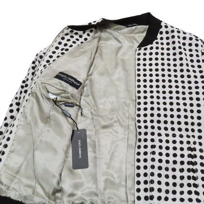 Dolce & Gabbana Dot Jacket Zip Up 52 Off White Brown
