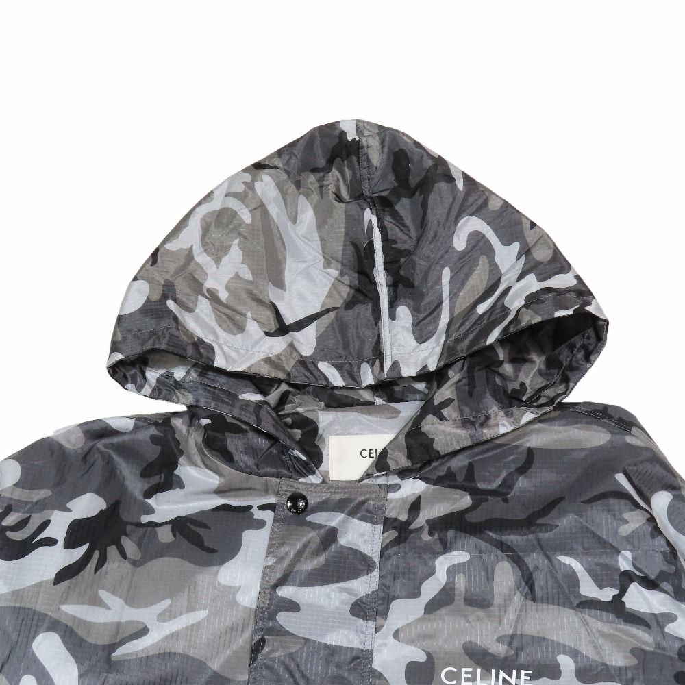 Celine Eddie Era Camouflage Pullover Nylon Jacket Windbreaker 44 Gray