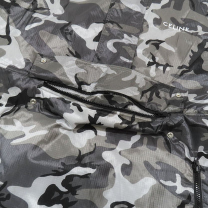 Celine Eddie Era Camouflage Pullover Nylon Jacket Windbreaker 44 Gray