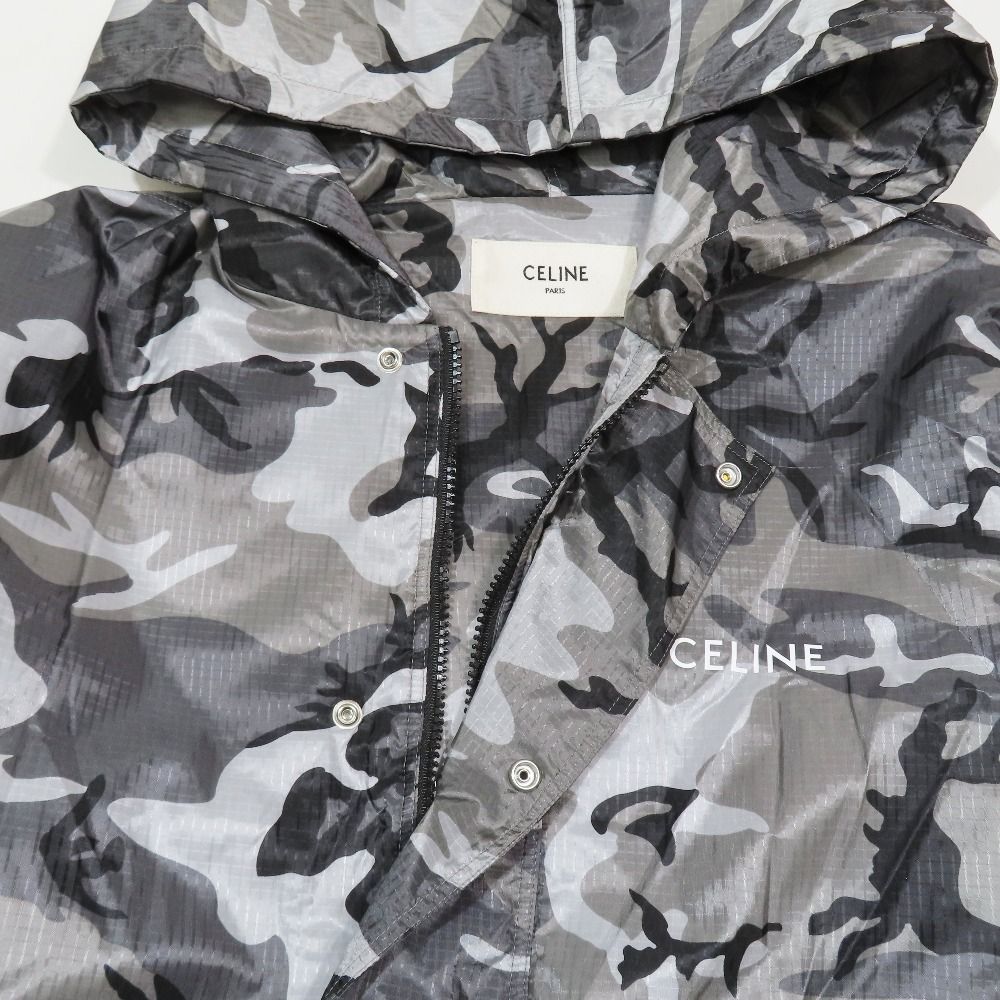 Celine Eddie Era Camouflage Pullover Nylon Jacket Windbreaker 44 Gray