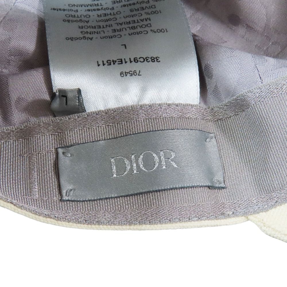 Dior Denim Tears Baseball Cap Hat Flower Logo Patch L Beige