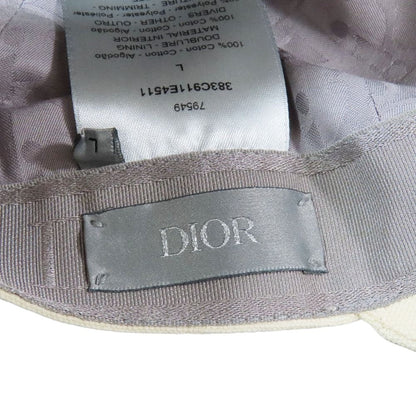 Dior Denim Tears Baseball Cap Hat Flower Logo Patch L Beige