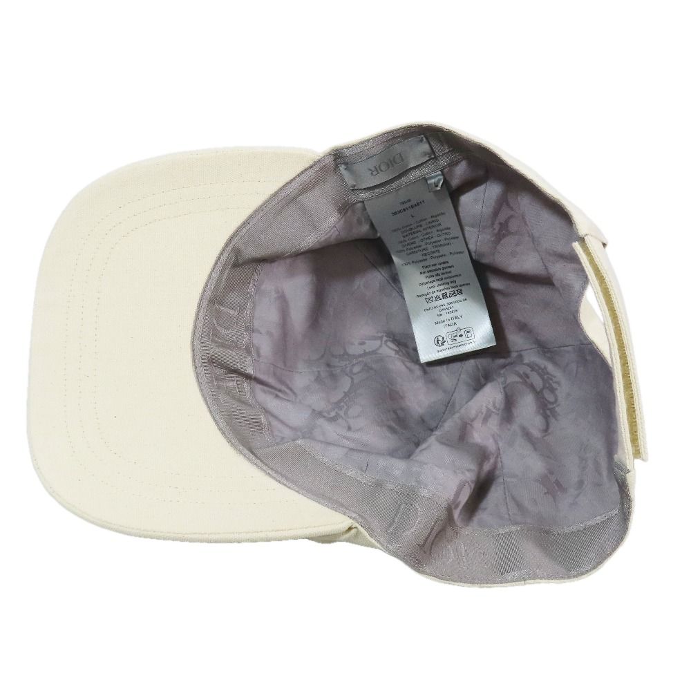 Dior Denim Tears Baseball Cap Hat Flower Logo Patch L Beige