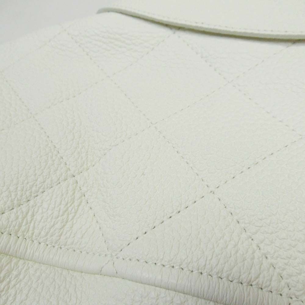Hermes Deerskin Double Riders Jacket Quilted 34 White