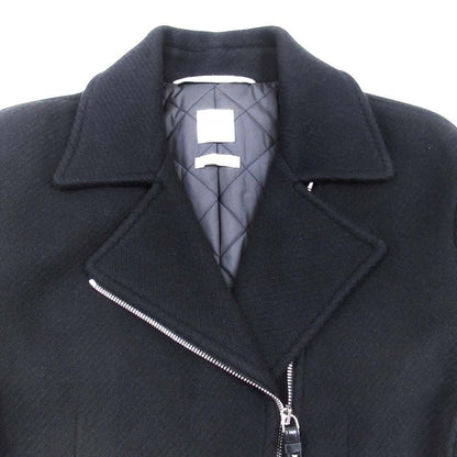 Hermes Cashmere 100% Double Rider Jacket Quilted Lining Medle 40 Black