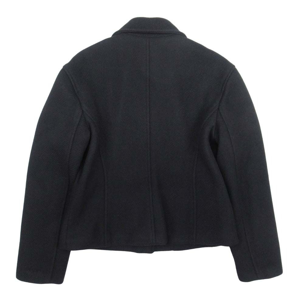 Hermes Cashmere 100% Double Rider Jacket Quilted Lining Medle 40 Black
