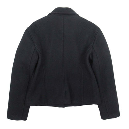 Hermes Cashmere 100% Double Rider Jacket Quilted Lining Medle 40 Black