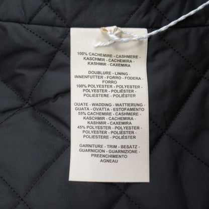 Hermes Cashmere 100% Double Rider Jacket Quilted Lining Medle 40 Black