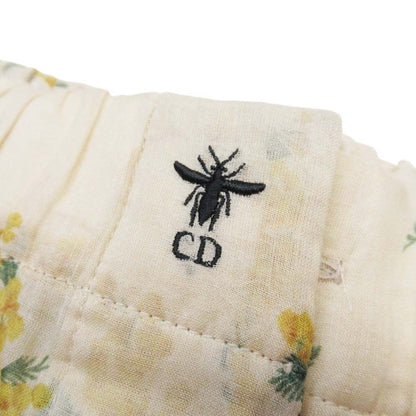Dior Floral Shorts Crochet Lace Mimosa Bee Embroidery 36 Beige