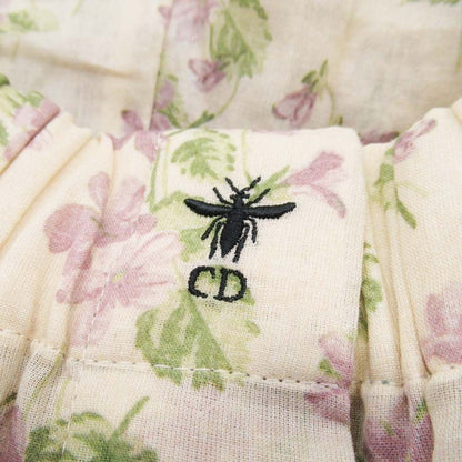 Dior Floral Shorts Crochet Lace Violet Bee Embroidery 38 Beige
