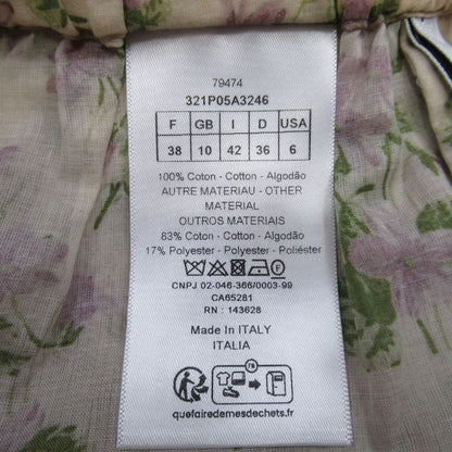 Dior Floral Shorts Crochet Lace Violet Bee Embroidery 38 Beige