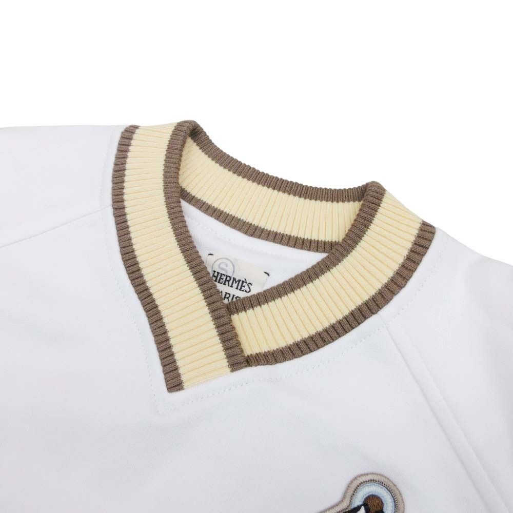 Hermes Figure Artistic Sweatshirt Pullover Fleece Trainers 34 White