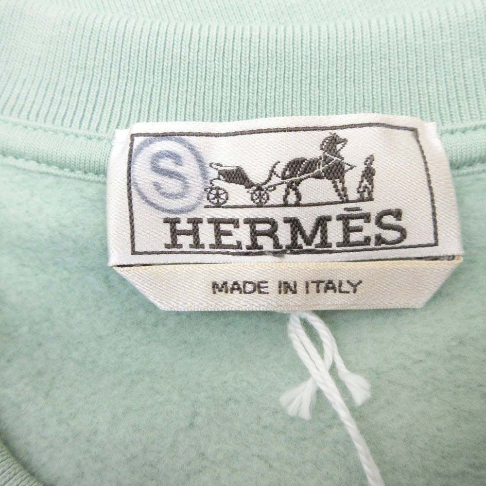 Hermes Etriers Decales Armor Leather Patch Sweatshirt Shirt Brushed Lining