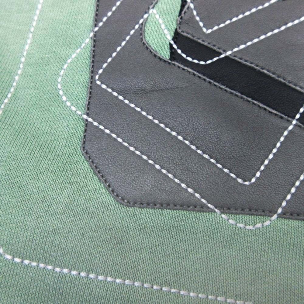 Hermes Etriers Decales Armor Leather Patch Sweatshirt Shirt Brushed Lining