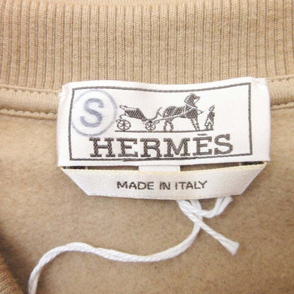 Hermes Front Pocket Sweatshirt Pullover Cashmere Blend Brushed Lining Leather