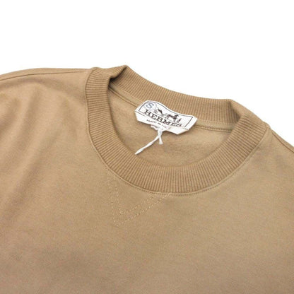 Hermes Front Pocket Sweatshirt Pullover Cashmere Blend Brushed Lining Leather