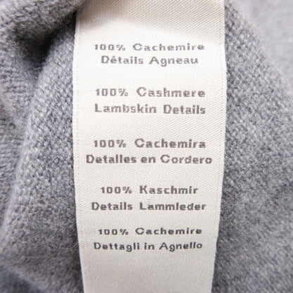 Hermes Cashmere Knit Leather Trim Sweater Pullover Crew Neck Long Sleeve Top XL