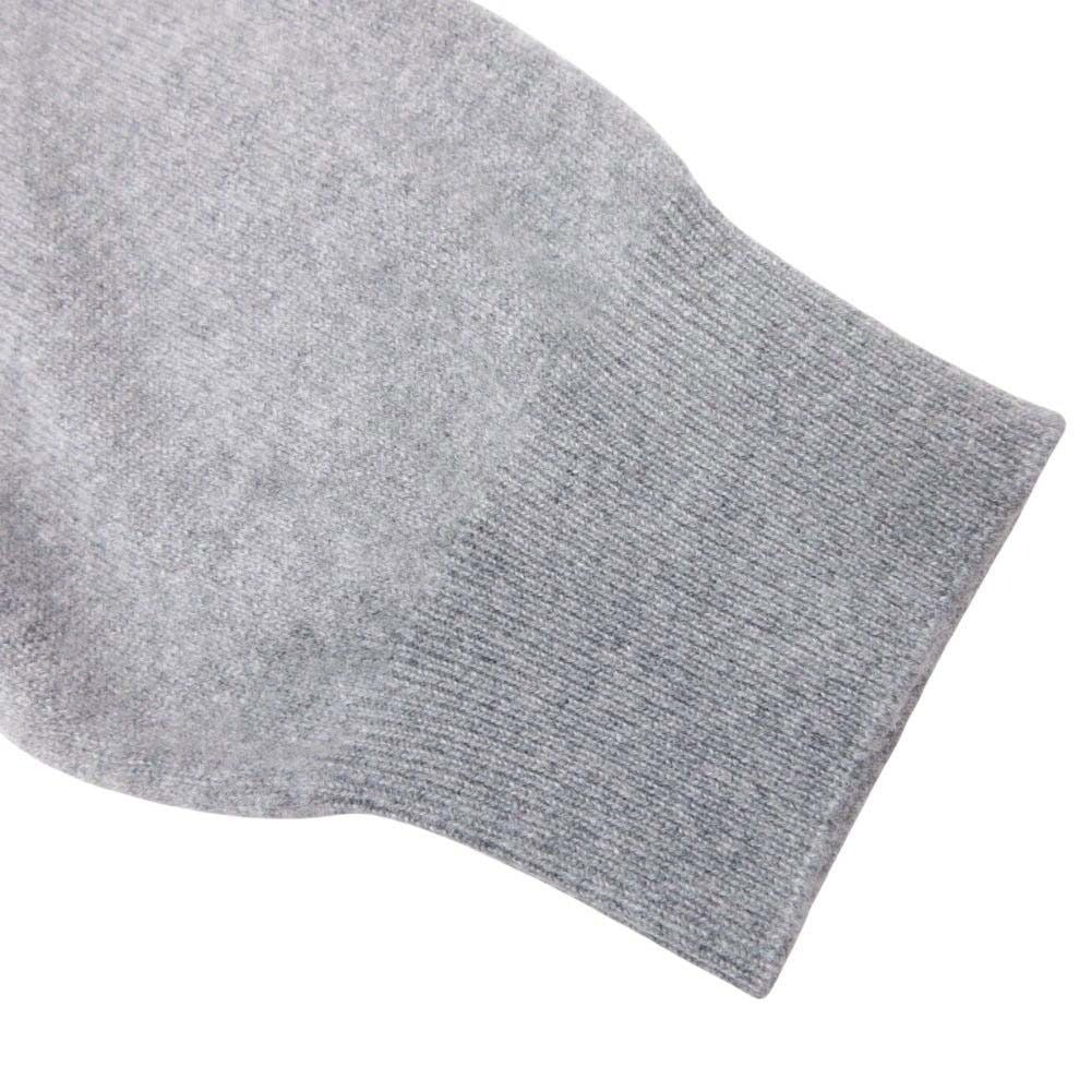 Hermes Cashmere Knit Leather Trim Sweater Pullover Crew Neck Long Sleeve Top XL