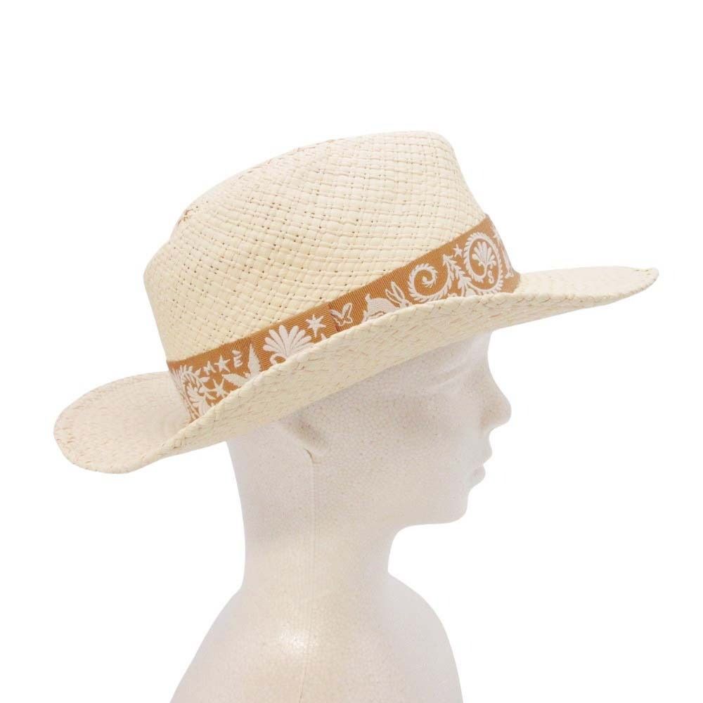 Hermes Garden Sous le Charme D'orphee Hat Straw Hat Folded Hat Ex a Dos le
