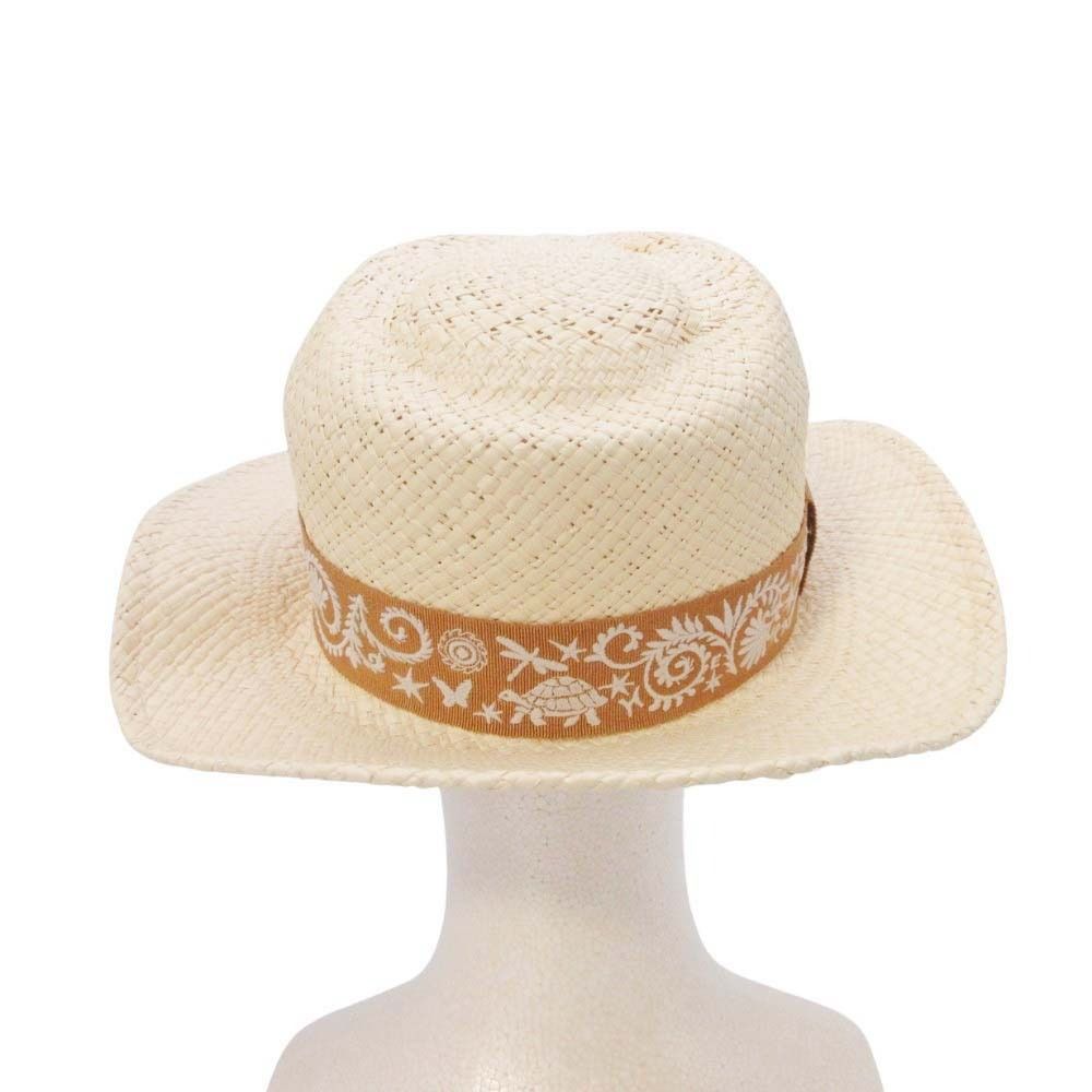 Hermes Garden Sous le Charme D'orphee Hat Straw Hat Folded Hat Ex a Dos le
