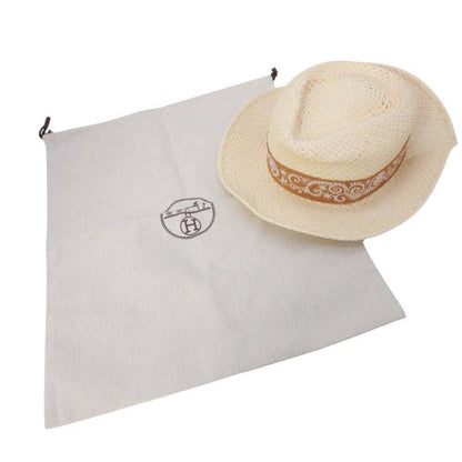 Hermes Garden Sous le Charme D'orphee Hat Straw Hat Folded Hat Ex a Dos le