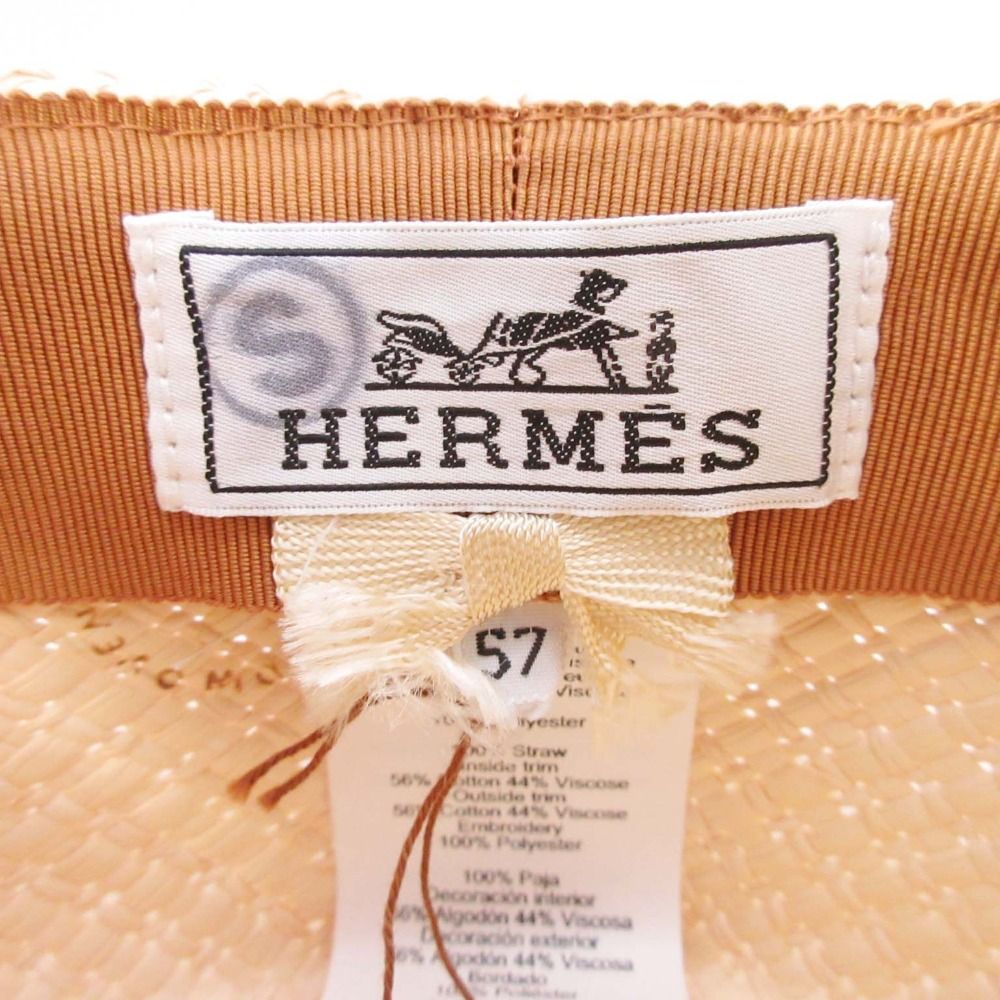 Hermes Garden Sous le Charme D'orphee Hat Straw Hat Folded Hat Ex a Dos le