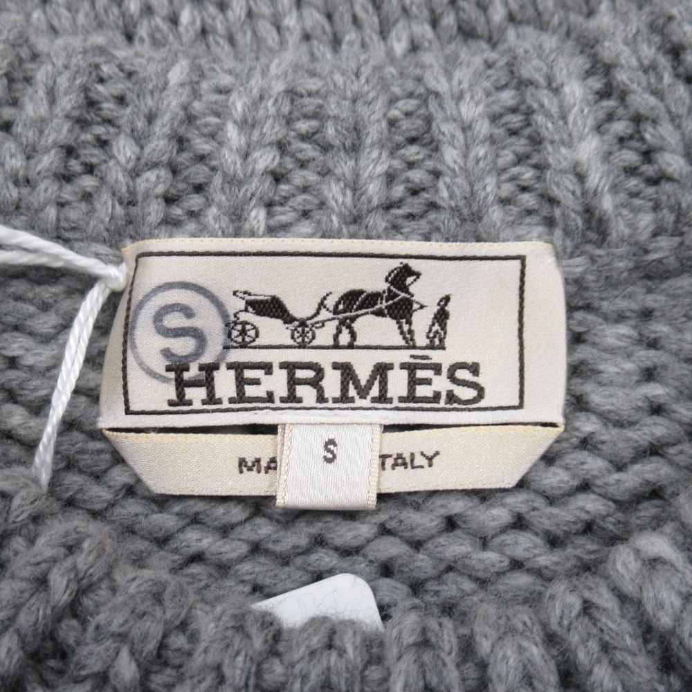 Hermes Decalcomanie Cashmere Knit Horse Tack Floral Pattern Middle Gauge
